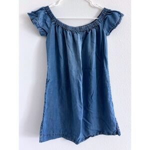 Cloth & Stone Anthropologie‎ Dress Womens Sm Chambray Off Shoulder Western Boho